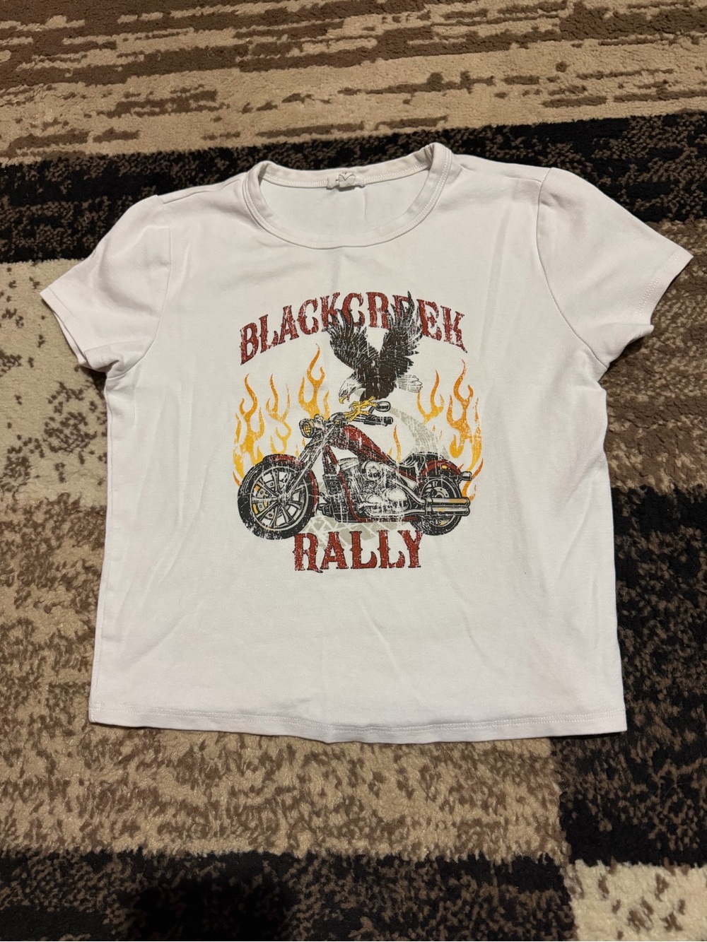 Garage White 'Blackcreek Rally' Motorcycle Graphic Baby Tee